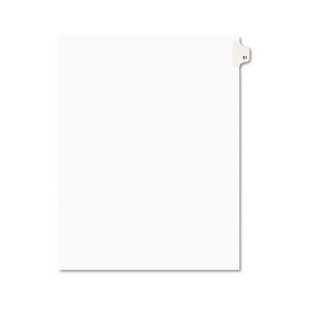 Preprinted Legal Exhibit Side Tab Index Dividers, Avery Style, 10-tab, 51, 11 X 8.5, White, 25/pack