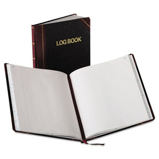 Log Book, Record Rule, Black/red Cover, 150 Pages, 10 3/8 X 8 1/8