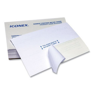Postage Meter Labels, Double Tape Strips, 4 X 5.5 - 1.75 X 5.5, White, 2/sheet, 150 Sheets/pack