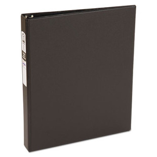 Economy Non-view Binder With Round Rings, 3 Rings, 1" Capacity, 11 X 8.5, Black