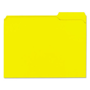 Reinforced Top-tab File Folders, 1/3-cut Tabs, Letter Size, Yellow, 100/box