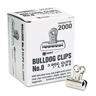 Bulldog Clips, Mini, Nickel-plated, 36/box