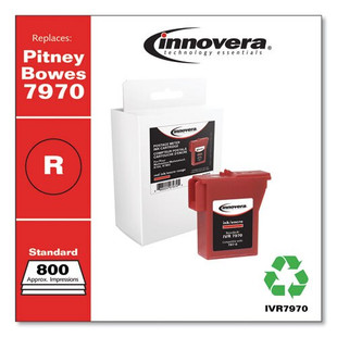 Compatible Red Ink, Replacement For Pitney Bowes 7970, 800 Page Yield