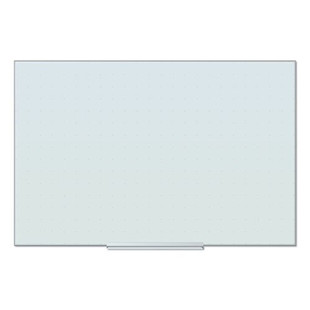 Floating Glass Ghost Grid Dry Erase Board, 36 X 24, White
