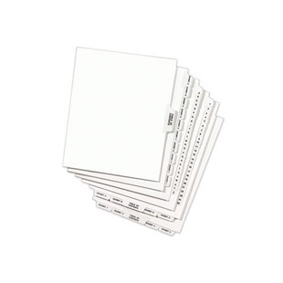 Avery-style Preprinted Legal Side Tab Divider, Exhibit I, Letter, White, 25/pack
