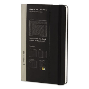 Professional Notebook, Narrow Rule, Black Cover, 8.25 X 5, 240 Sheets