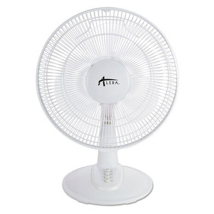 12" 3-speed Oscillating Desk Fan, Plastic, White 12" 3-speed Oscillating Desk Fan, Plastic, White