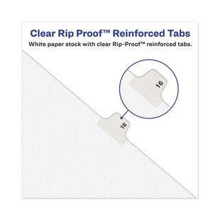 Avery-style Preprinted Legal Side Tab Divider, Exhibit P, Letter, White, 25/pack