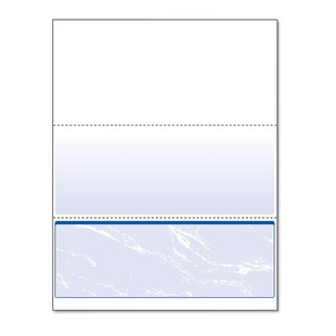 Standard Security Check, 11 Features, 8.5 X 11, Blue Marble Bottom, 500/ream