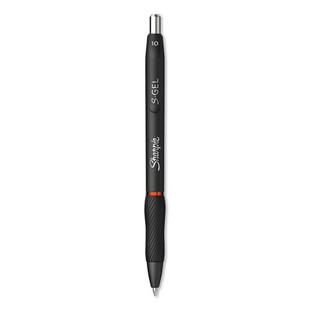 S-gel Retractable Gel Pen, Bold 1 Mm, Red Ink, Black Barrel, Dozen