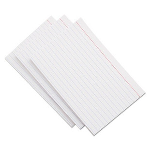 Ruled Index Cards, 5 X 8, White, 100/pack