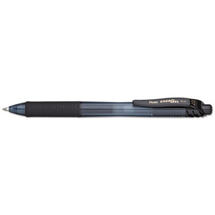 Energel-x Retractable Gel Pen, 0.7 Mm Metal Tip, Black Ink/barrel, Dozen