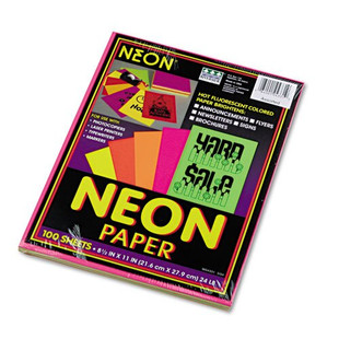 Array Colored Bond Paper, 24lb, 8.5 X 11, Assorted Neon Colors, 100/pack