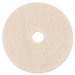 Ultra High-speed Topline Floor Burnishing Pads 3200, 20" Dia., White/amber, 5/ct