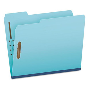 Earthwise By Heavy-duty Pressboard Folders With Two Fasteners, 1/3-cut Tabs, 2" Expansion, Letter Size, Light Blue, 25/box