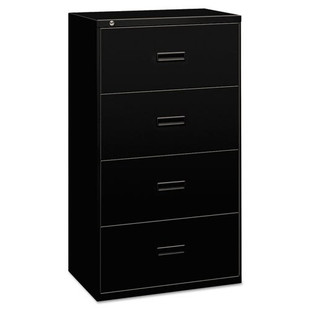 400 Series Four-drawer Lateral File, 30w X 18d X 52.5h, Black