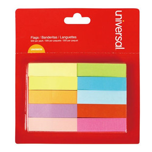 Self-stick Page Tabs, 1/2" X 2", Assorted Colors, 500/pack