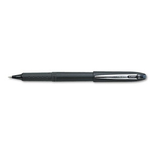 Grip Stick Roller Ball Pen, Micro 0.5mm, Black Ink/barrel, Dozen