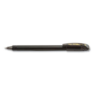 Energel Flash Stick Gel Pen, Medium 0.7mm, Black Ink, Black Barrel