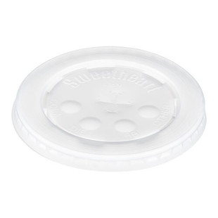 Polystyrene Cold Cup Lids, 16-24 Oz Cups, Translucent, 125/pack, 16 Packs/carton