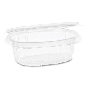 Earthchoice Pet Hinged Lid Deli Container, 4.92 X 5.87 X 1.89, 12 Oz, 1-compartment, Clear, 200/carton