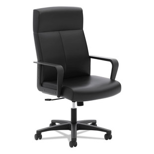 Hvl604 High-back Executive Chair, Supports Up To 250 Lbs., Black Seat/black Back, Black Base