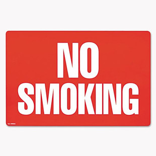 Two-sided Signs, No Smoking/no Fumar, 8 X 12, Red