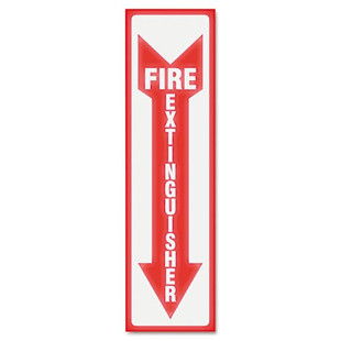 Glow In The Dark Sign, 4 X 13, Red Glow, Fire Extinguisher