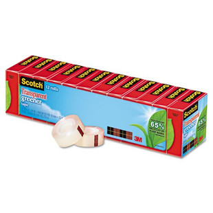 Transparent Greener Tape, 1" Core, 0.75" X 75 Ft, Transparent, 12/pack