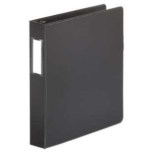 Deluxe Non-view D-ring Binder With Label Holder, 3 Rings, 1.5" Capacity, 11 X 8.5, Black