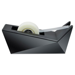 Facet Design One-handed Dispenser, With 3/4 X 350 Tape Roll, 1" Core, Black