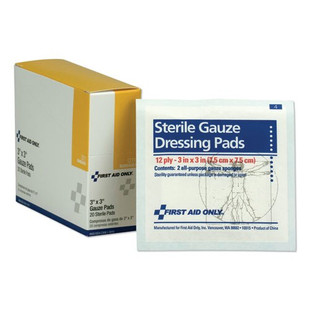 Gauze Dressing Pads, 3" X 3", 10/box