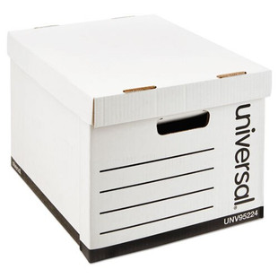 Heavy-duty Fast Assembly Lift-off Lid Storage Box, Letter/legal Files, White, 12/carton