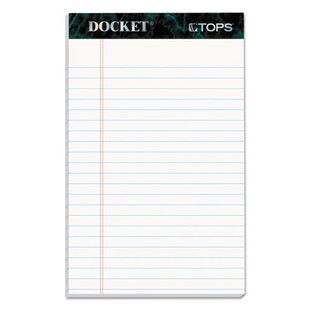 Docket Ruled Perforated Pads, Narrow Rule, 5 X 8, White, 50 Sheets, 12/pack