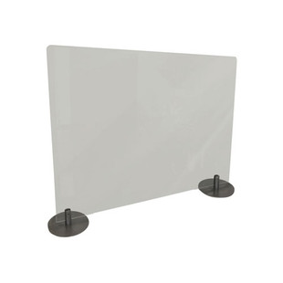 Desktop Free Standing Plastic Protection Screen, 23.75 X 5 X 29, Frost