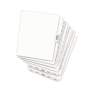 Avery-style Preprinted Legal Bottom Tab Divider, Exhibit B, Letter, White, 25/pk