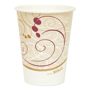 Hot Cups, Symphony Design, 12oz, Beige, 1000/carton