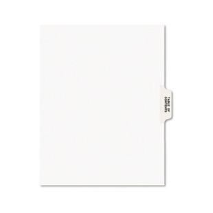 Preprinted Legal Exhibit Side Tab Index Dividers, Avery Style, 25-tab, Table Of Contents, 11 X 8.5, White, 25/pack