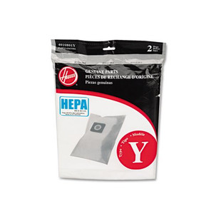 Hepa Y Filtration Bags For Hoover Upright Cleaners, 2pk/ea