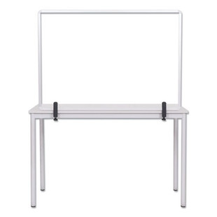 Protector Series Glass Aluminum Desktop Divider, 35.4 X 0.16 X 23.6, Clear