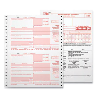 4-part 1099-nec Continuous Tax Forms, 8.5 X 11, 24/pack