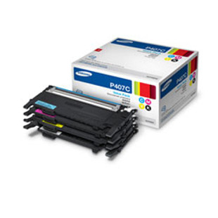 CLT-P407C | Original Samsung Toner Cartridge - Black, Cyan. Yellow, Magenta