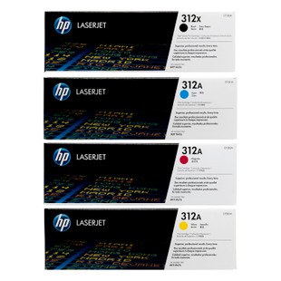 HP 312X 312A SET | CF380X CF381A CF382A CF383A | Original HP Toner Cartridge - Black, Cyan, Yellow, Magenta