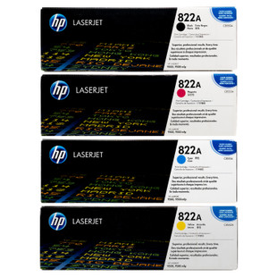 HP 822A Toner SET | C8550A C8551A C8552A C8553A | Original HP Toner Cartridge - Black, Cyan, Yellow, Magenta