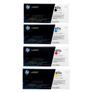 HP 651A SET | CE340A CE341A CE342A CE343A | Original HP Toner Cartridge - Black, Cyan, Yellow, Magenta