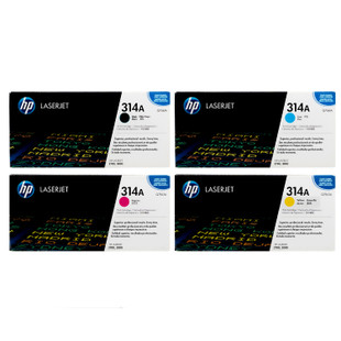 HP 314A SET | Q7560A Q7561A Q7562A Q7563A | Original HP Toner Cartridge Set - Black, Cyan, Magenta, Yellow