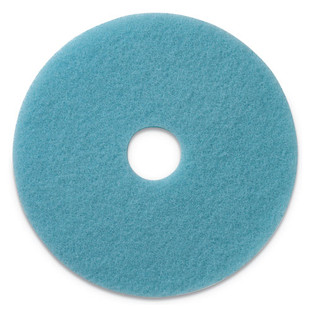 Luster Lite Burnishing Pads, 20" Diameter, Sky Blue, 5/ct