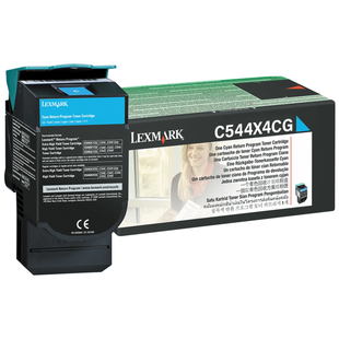 Original Lexmark C544X4CG C544 Return Cyan Extra High-Yield Toner Cartridge
