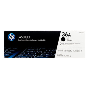 CB436D | HP 36A | Original HP Dual Pack Toner Cartridges – Black