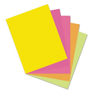 Array Card Stock, 65lb, 8.5 X 11, Assorted Hyper Colors, 50/pack